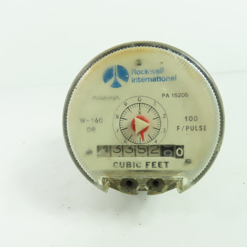 Rockwell International W-160 DR Meter Register Totalizer Cubic Feet