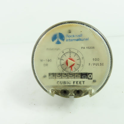 Rockwell International W-160 DR Meter Register Totalizer Cubic Feet