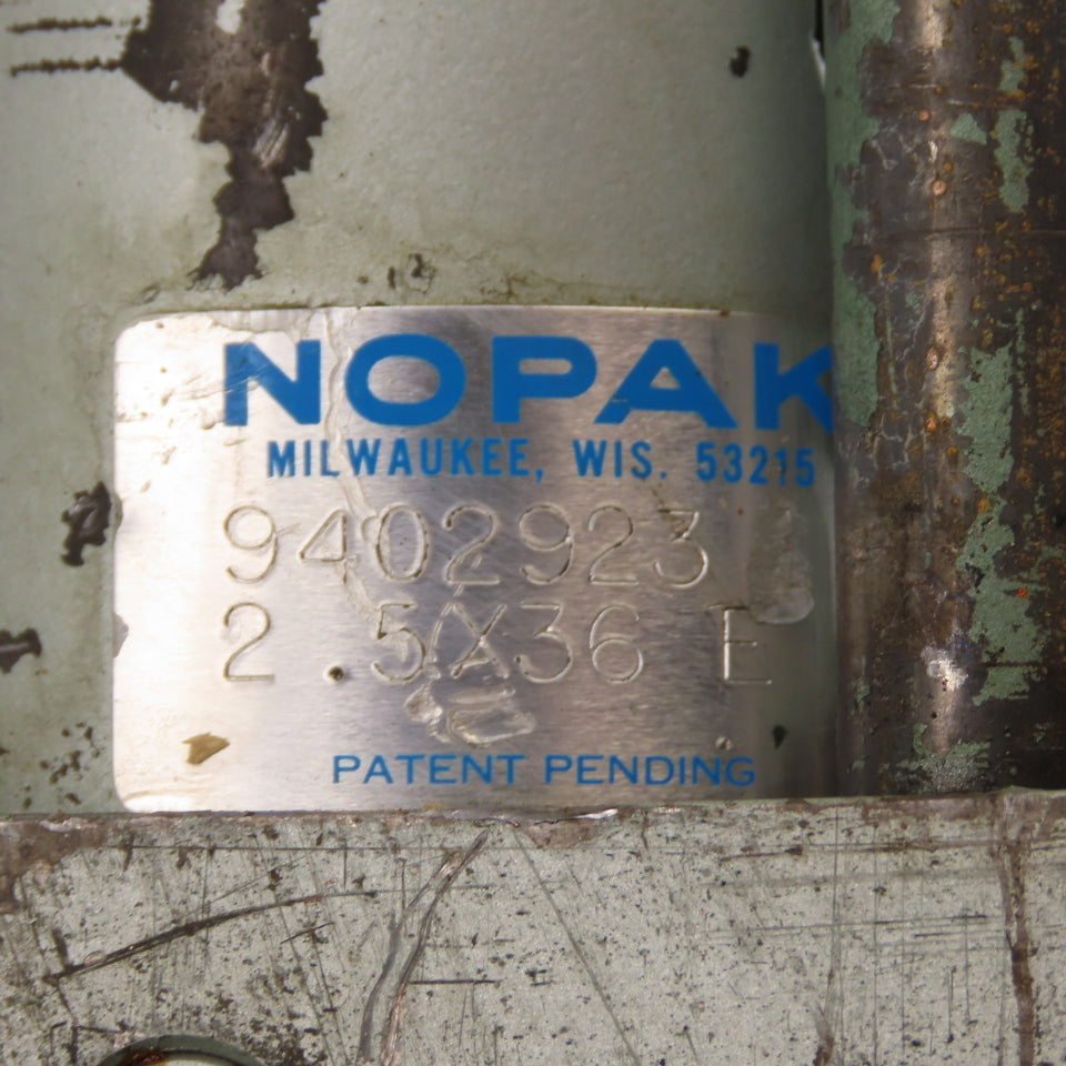 NOPAK 9402923 Double Acting Air Cylinder 2.5" Bore x 36" Stroke