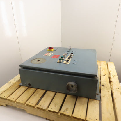 30" x 30" x 8" Electrical Enclosure Control Panel W/Switches Lights & Backplate