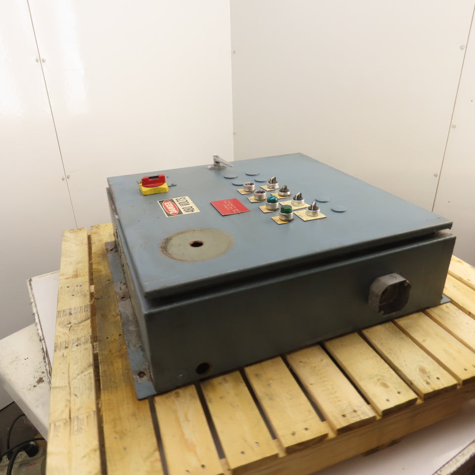 30" x 30" x 8" Electrical Enclosure Control Panel W/Switches Lights & Backplate