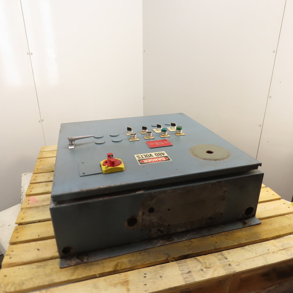 30" x 30" x 8" Electrical Enclosure Control Panel W/Switches Lights & Backplate