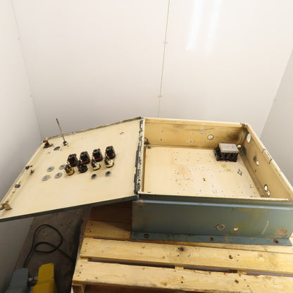 30" x 30" x 8" Electrical Enclosure Control Panel W/Switches Lights & Backplate