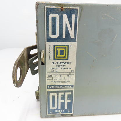 Square D PFH-36040 I-Line Busway Circuit Breaker 40A 3P 600VAC 250VDC 3W