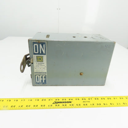 Square D PFH-36040 I-Line Busway Circuit Breaker 40A 3P 600VAC 250VDC 3W