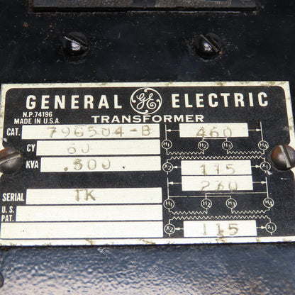 General Electric 79G504-B 460V Pri .500kVa 115/230V Sec. Transformer