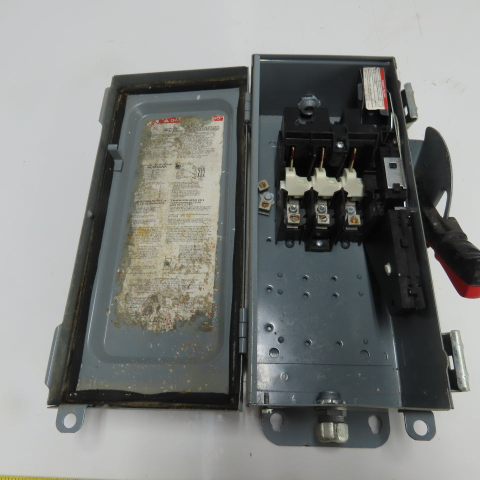 Square D HU361AWK 30A Heavy Duty Safety Disconnect Switch 3P 600V