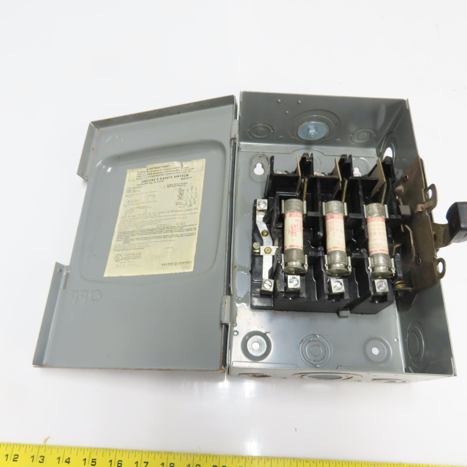 Square D D322N 60A Fused Safety Switch 3PH 240VAC 15HP