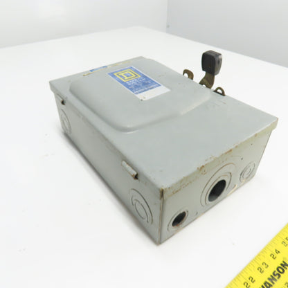 Square D D322N 60A Fused Safety Switch 3PH 240VAC 15HP