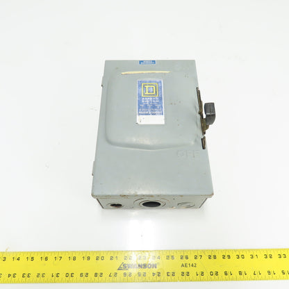 Square D D322N 60A Fused Safety Switch 3PH 240VAC 15HP