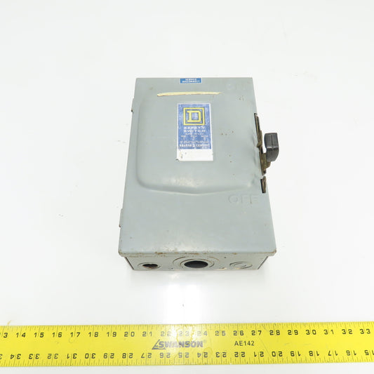 Square D D322N 60A Fused Safety Switch 3PH 240VAC 15HP