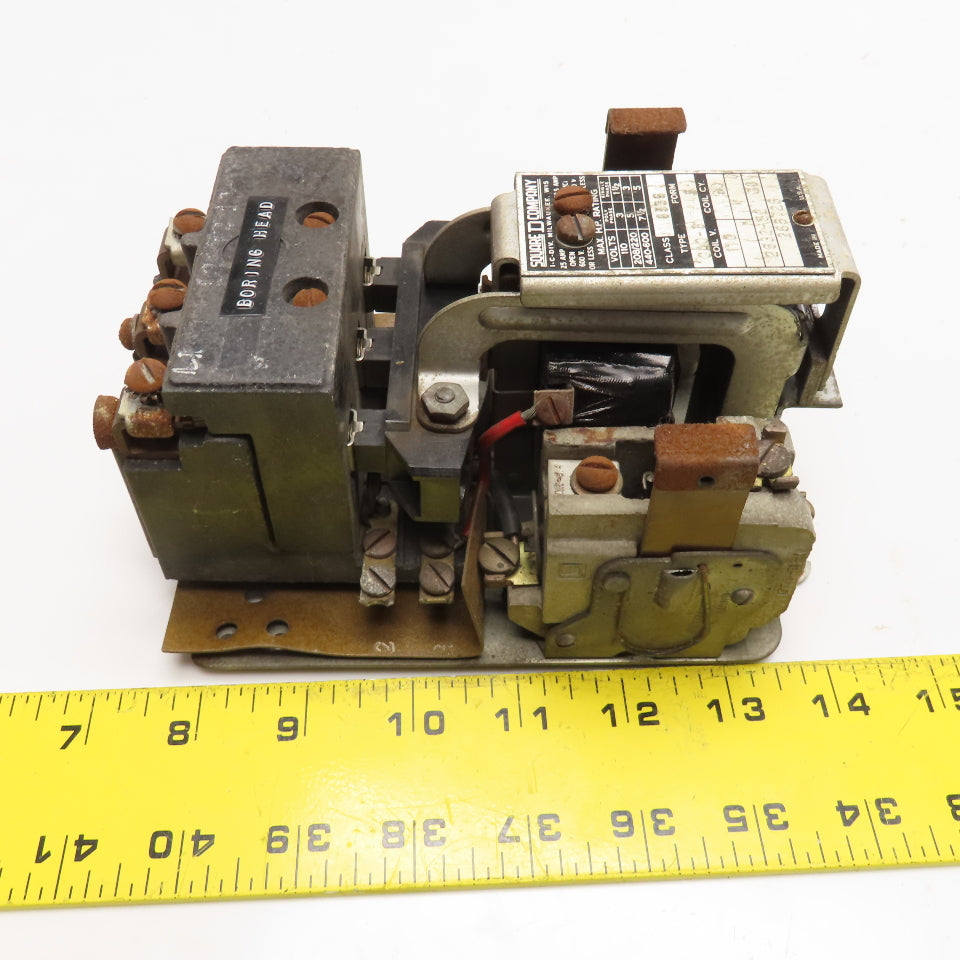 Square D Class 8536 CA0-3 600V 7.5Hp Contactor 110V Coil