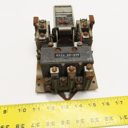 Square D Class 8536 CA0-3 600V 7.5Hp Contactor 110V Coil