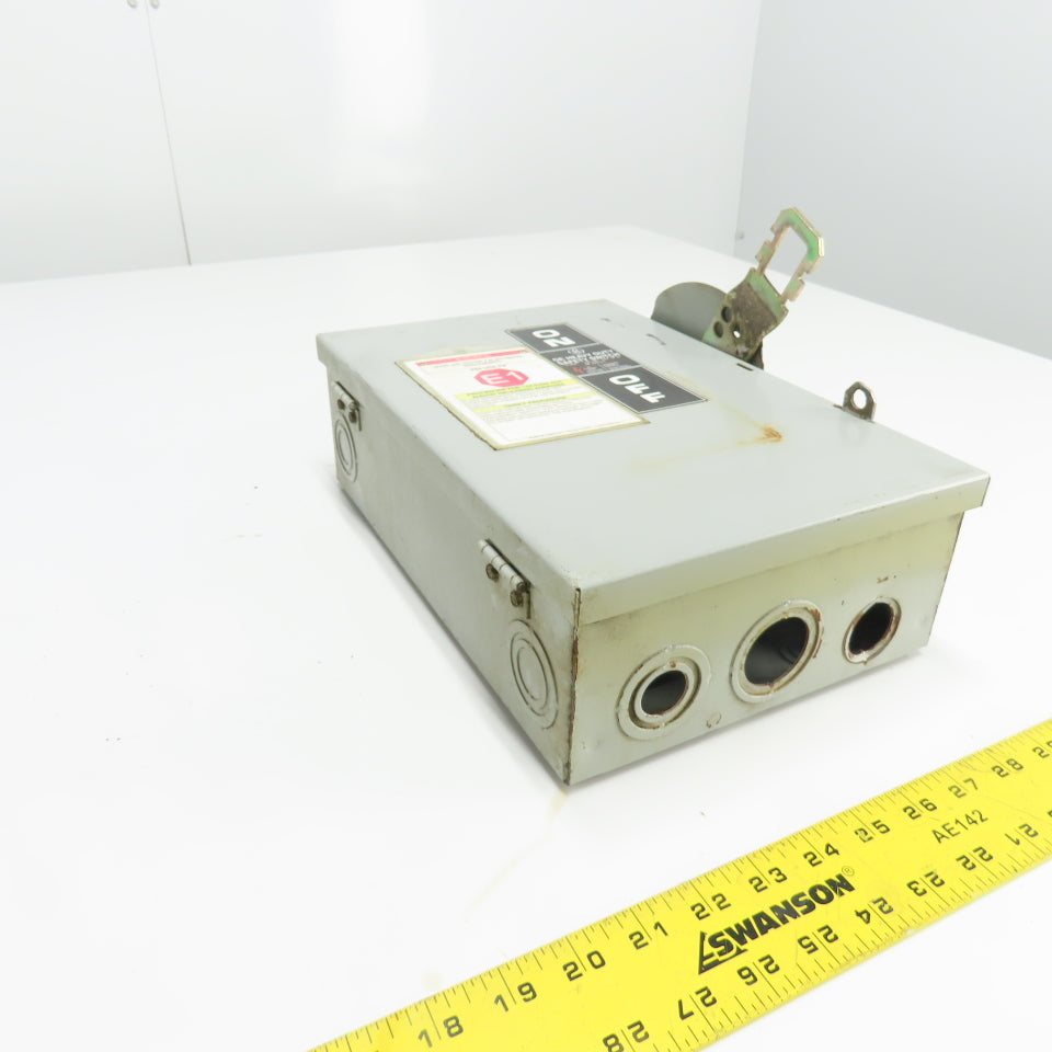 GE General Electric TH3361 30A Heavy Duty Fused Safety Disconnect Switch 600V