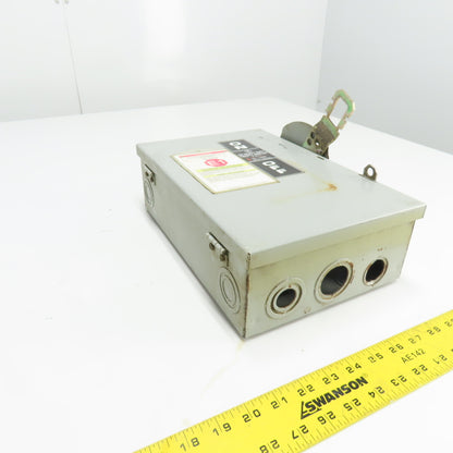 GE General Electric TH3361 30A Heavy Duty Fused Safety Disconnect Switch 600V