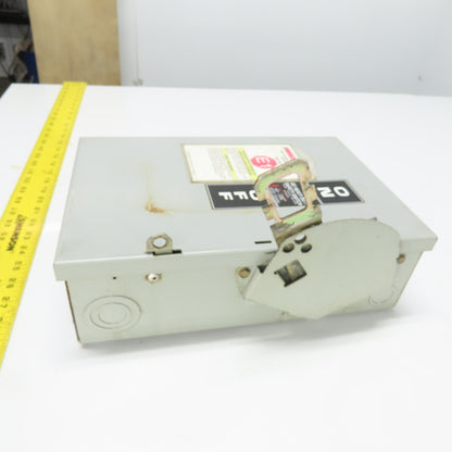 GE General Electric TH3361 30A Heavy Duty Fused Safety Disconnect Switch 600V