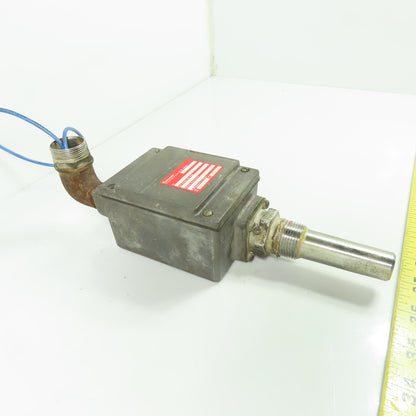 Barksdale MI 1-0288 ML1H-H203-WS Temperature Switch Probe 24°C to 93°C 480VAC