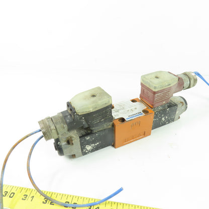 Mannesmann Rexroth 4WE 6 H53/A G24NK4 Dual Solenoid Hydraulic Valve 24V DC