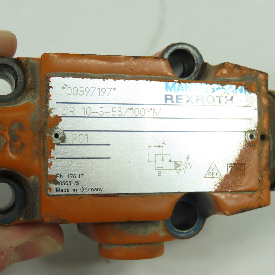 Mannesmann Rexroth DR 10-5-53/100YM Hydraulic Pressure Relief Valve 100 Bar