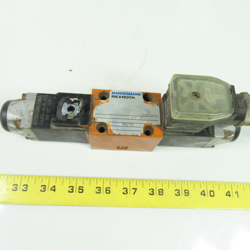 Mannesmann Rexroth 4WE 6 W53/A Dual Solenoid Hydraulic Valve 24VDC (Broken Plug)
