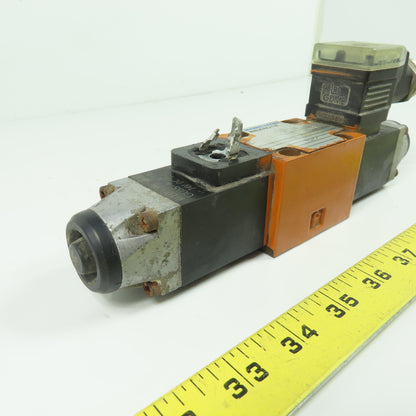 Mannesmann Rexroth 4WE 6 W53/A Dual Solenoid Hydraulic Valve 24VDC (Broken Plug)