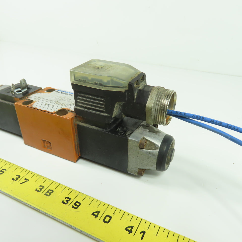 Mannesmann Rexroth 4WE 6 W53/A Dual Solenoid Hydraulic Valve 24VDC (Broken Plug)