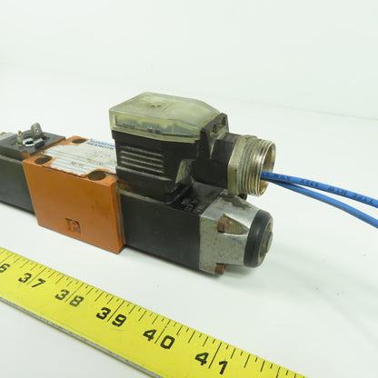 Mannesmann Rexroth 4WE 6 W53/A Dual Solenoid Hydraulic Valve 24VDC (Broken Plug)