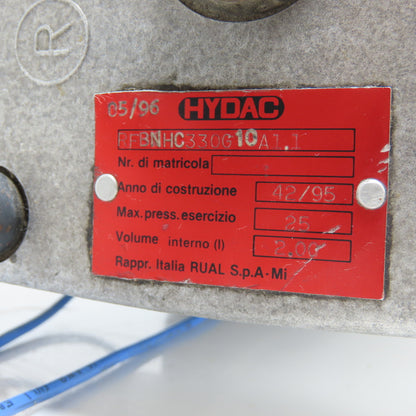 Hydac RFBNHC330G10A1.1 Immersion Filter Assy. W/ Solenoid Valve Max 25 Bar
