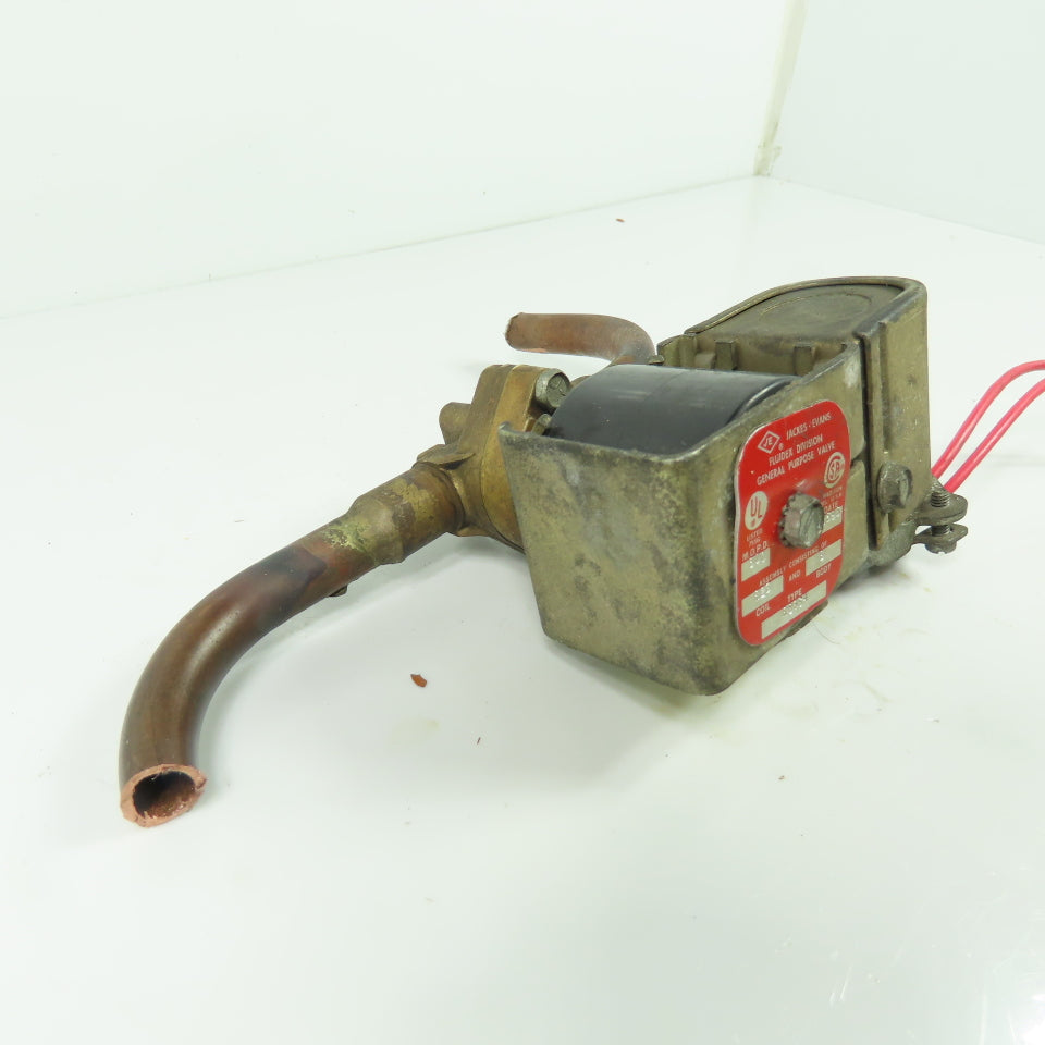 Jackes-Evans Fluidex Division RB3S4 Refrigerant Solenoid Valve 120V 300 MOPD