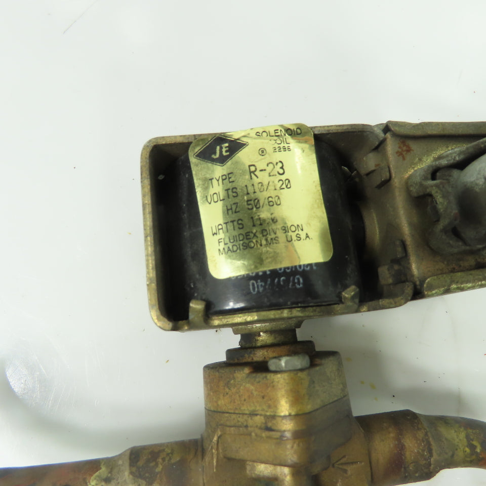 Jackes-Evans Fluidex Division RB3S4 Refrigerant Solenoid Valve 120V 300 MOPD