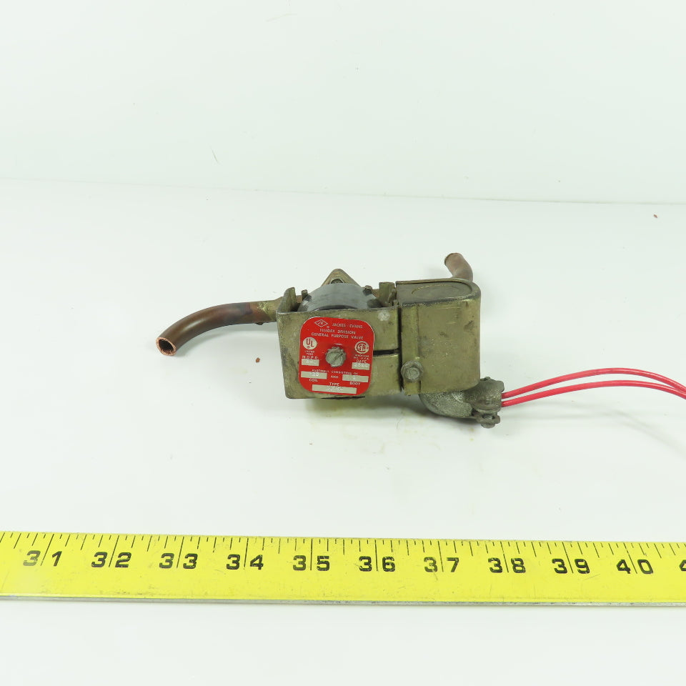 Jackes-Evans Fluidex Division RB3S4 Refrigerant Solenoid Valve 120V 300 MOPD