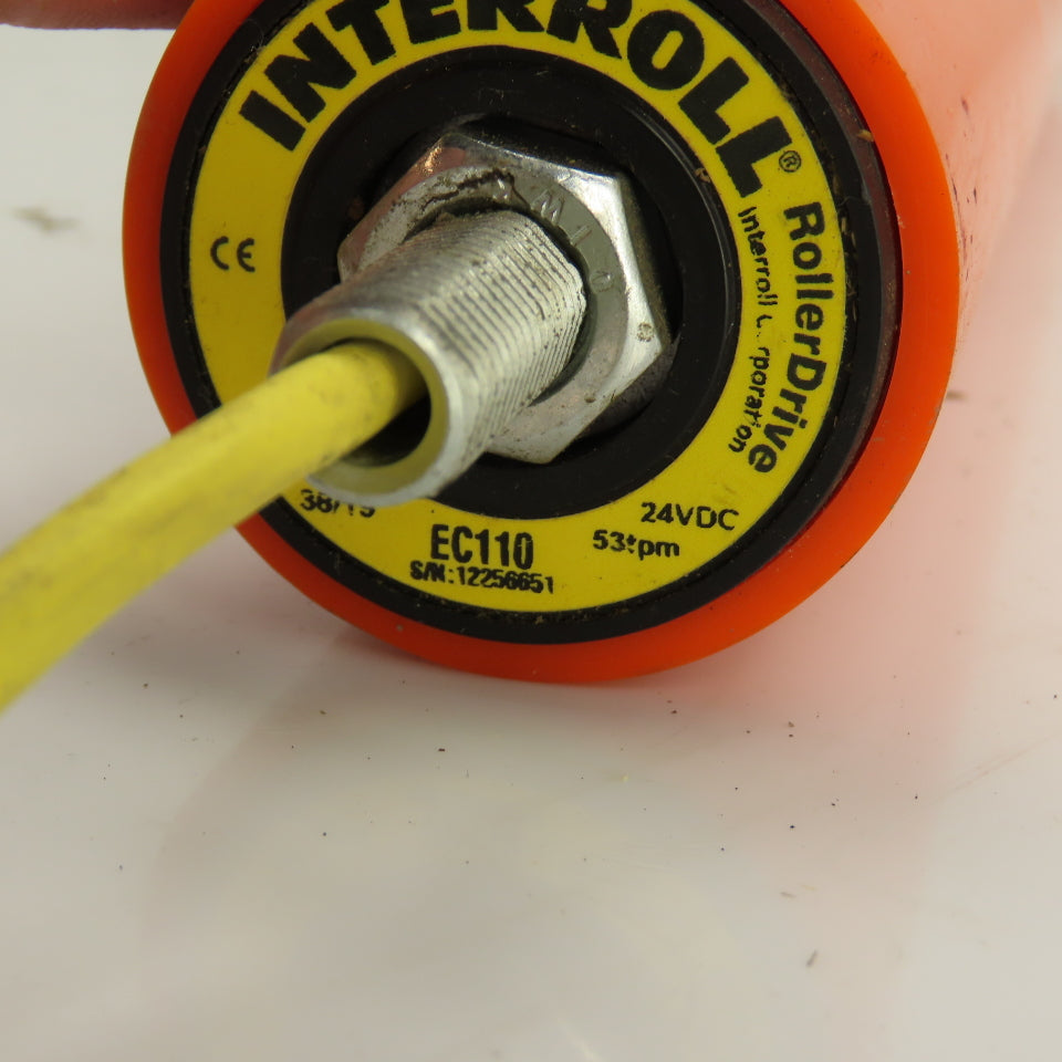 Interroll EC110 Motorized Roller 24VDC 53fpm 36:1 Ratio 2.15" OD 14.25" Face
