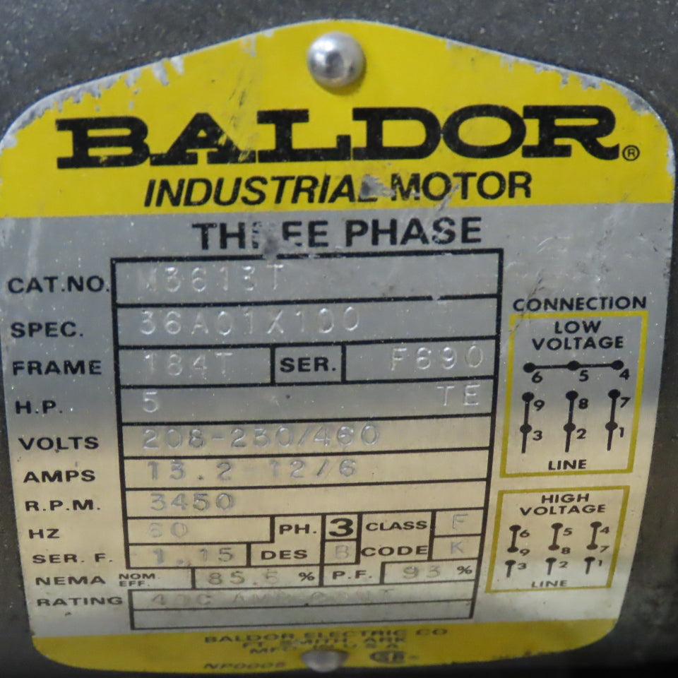 Eclipse SMJ-8817 5Hp 208-230/460V 67,500CFH Direct Drive Blower 3450RPM