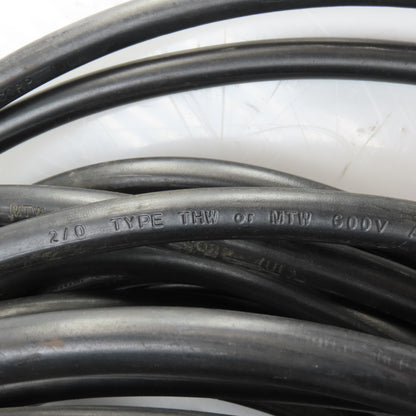 2/0 AWG THW/MTW Electrical Wire Cable 600V Black 90' Long