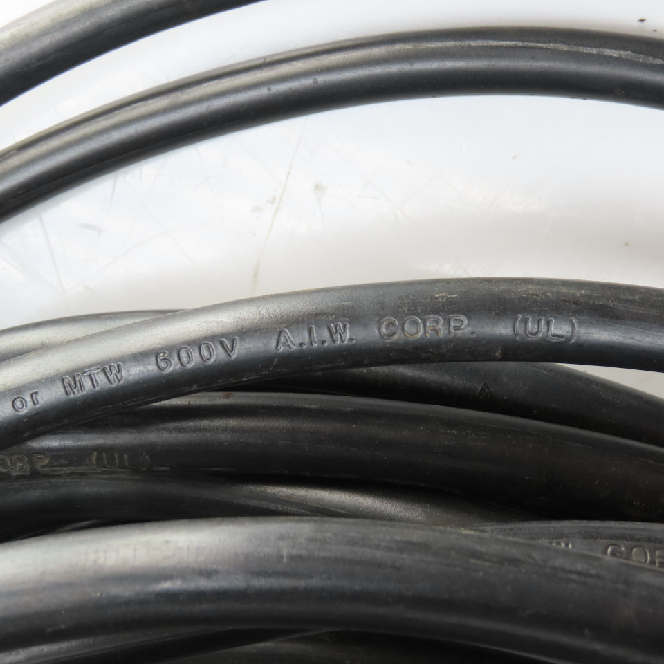 2/0 AWG THW/MTW Electrical Wire Cable 600V Black 90' Long