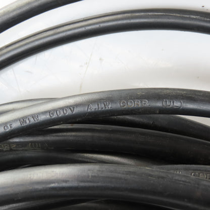 2/0 AWG THW/MTW Electrical Wire Cable 600V Black 90' Long