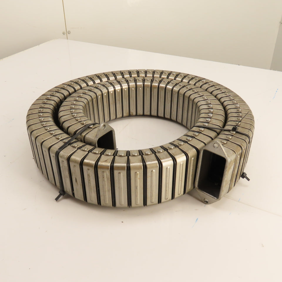 Kabelschlepp Enclosed Stainless Steel Cable Carrier Chain 6' L x 2.9" x 1.5" ID