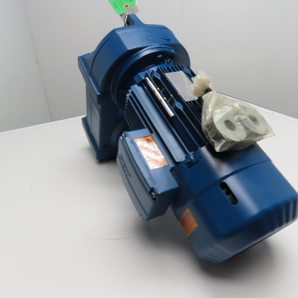 Sew FA77/GDRE100LC4BE5HR 14.06:1 Ratio 124RPM Gear Motor 5Hp 230/460V W/ Brake