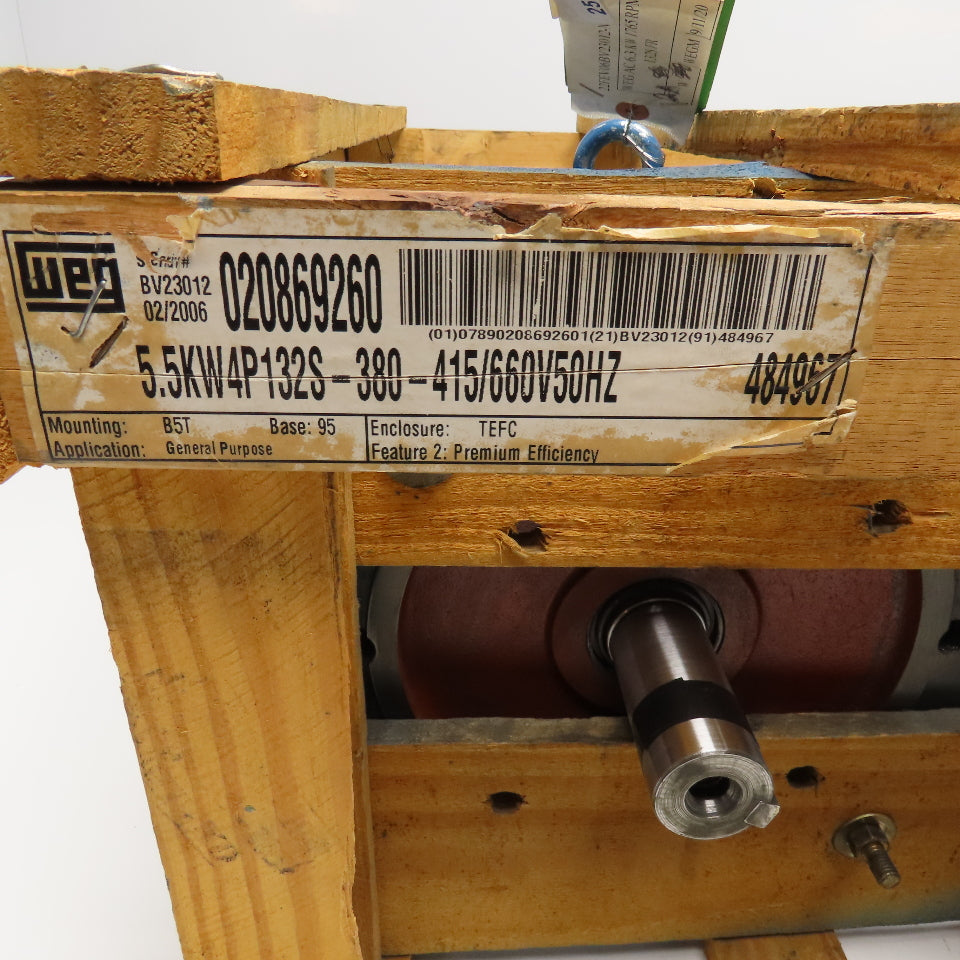 WEG 1ETEIFBIXP5.5040 5.5/6.3kW 1765RPM 380-690V 50/60Hz AC Motor