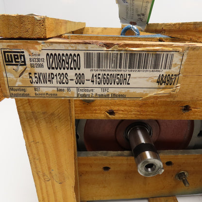 WEG 1ETEIFBIXP5.5040 5.5/6.3kW 1765RPM 380-690V 50/60Hz AC Motor