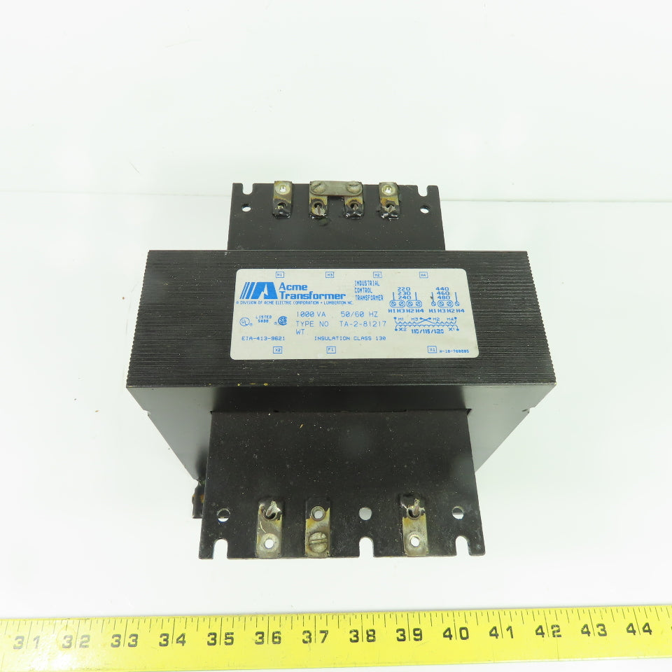 Acme TA-2-81217 1000VA Control Transformer 220-480V Pri 110/115/120V Sec