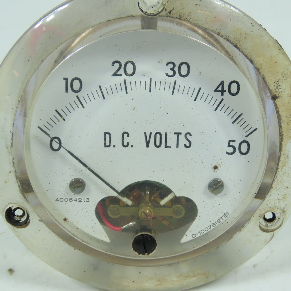 Hobart 221529 400642-3 DC Volts Panel Meter 0-50V From RC-301