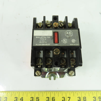 Allen-Bradley 700-N400A1 Bulletin 700 Type N AC Control Relay 120V Ser C