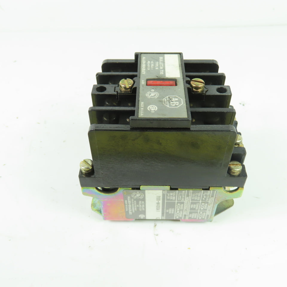 Allen-Bradley 700-N400A1 Bulletin 700 Type N AC Control Relay 120V Ser C