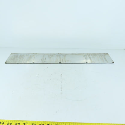 E.W. Bliss C-110 Aluminum Name Emblem Legend Logo Plate Gulf + Western 24" x 4"