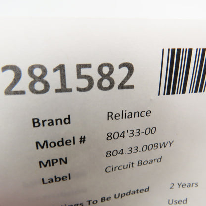 Reliance 804.33.00BWY 804'33-00 Circuit Board