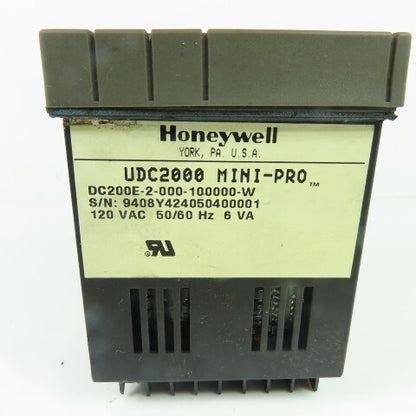 Honeywell DC200E-2-000-100000-W UDC2000 Mini-Pro Digital Process Controller 120V