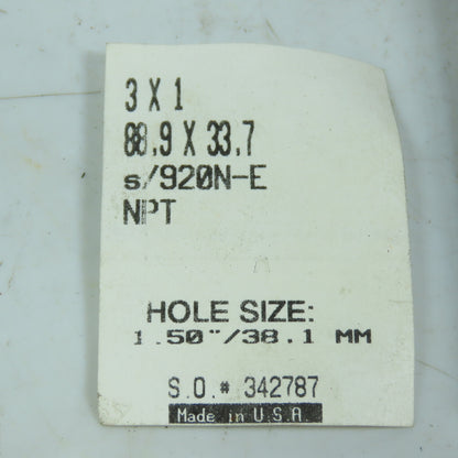 Victaulic 342787 S/920N-E Mechanical Tee Grooved 3 inch x 1 inch NPT