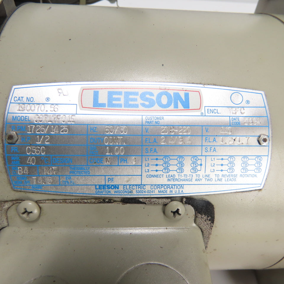 North American HEL150-T1-S 5Gal. 1/2HP 3PH Hydraulic Power Unit 5000psi 230/460V