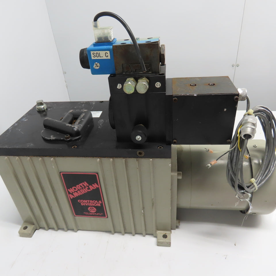 North American HEL150-T1-S 5Gal. 1/2HP 3PH Hydraulic Power Unit 5000psi 230/460V